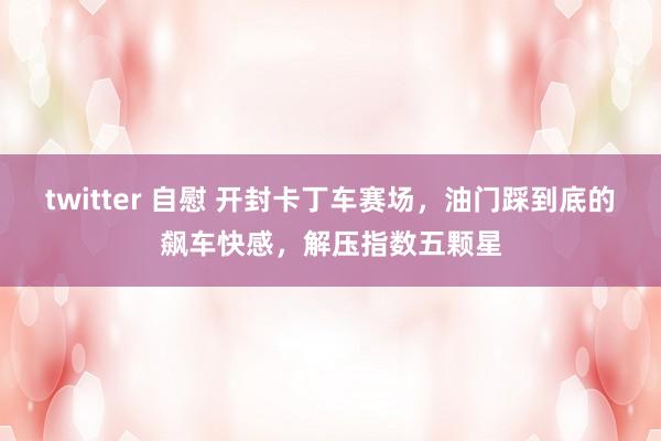 twitter 自慰 开封卡丁车赛场，油门踩到底的飙车快感，解压指数五颗星