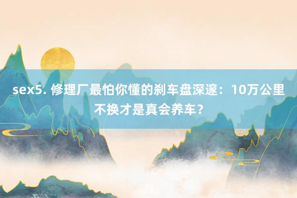 sex5. 修理厂最怕你懂的刹车盘深邃：10万公里不换才是真会养车？