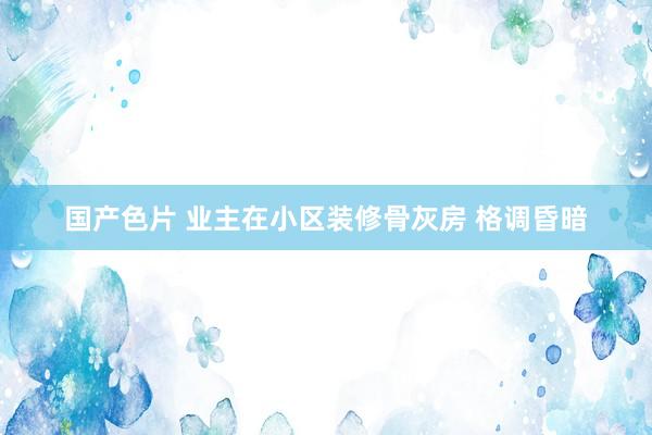 国产色片 业主在小区装修骨灰房 格调昏暗