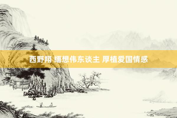 西野翔 缅想伟东谈主 厚植爱国情感