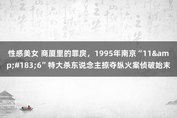 性感美女 商厦里的罪戾，1995年南京“11&#183;6”特大杀东说念主掠夺纵火案侦破始末