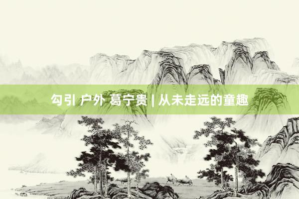 勾引 户外 葛宁贵 | 从未走远的童趣
