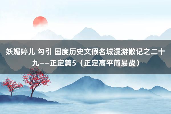 妖媚婷儿 勾引 国度历史文假名城漫游散记之二十九——正定篇5（正定高平简易战）