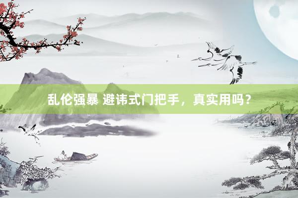 乱伦强暴 避讳式门把手，真实用吗？