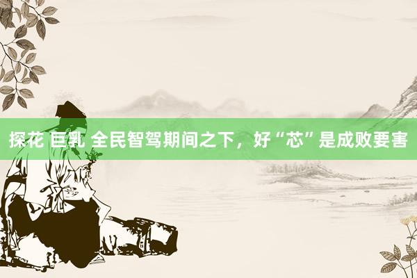 探花 巨乳 全民智驾期间之下，好“芯”是成败要害